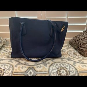 Classic 13 inch Dagne Dover tote, midnight blue